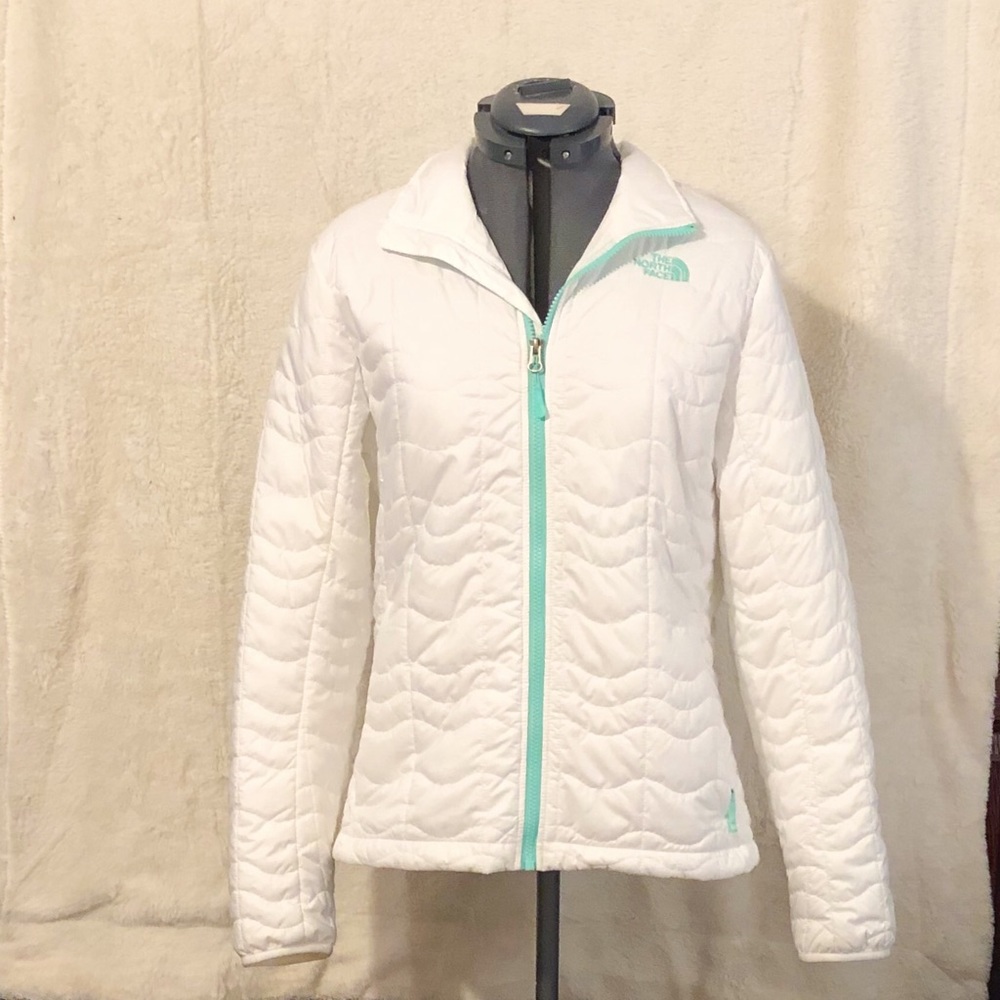 The North Face White Zip Up Coat